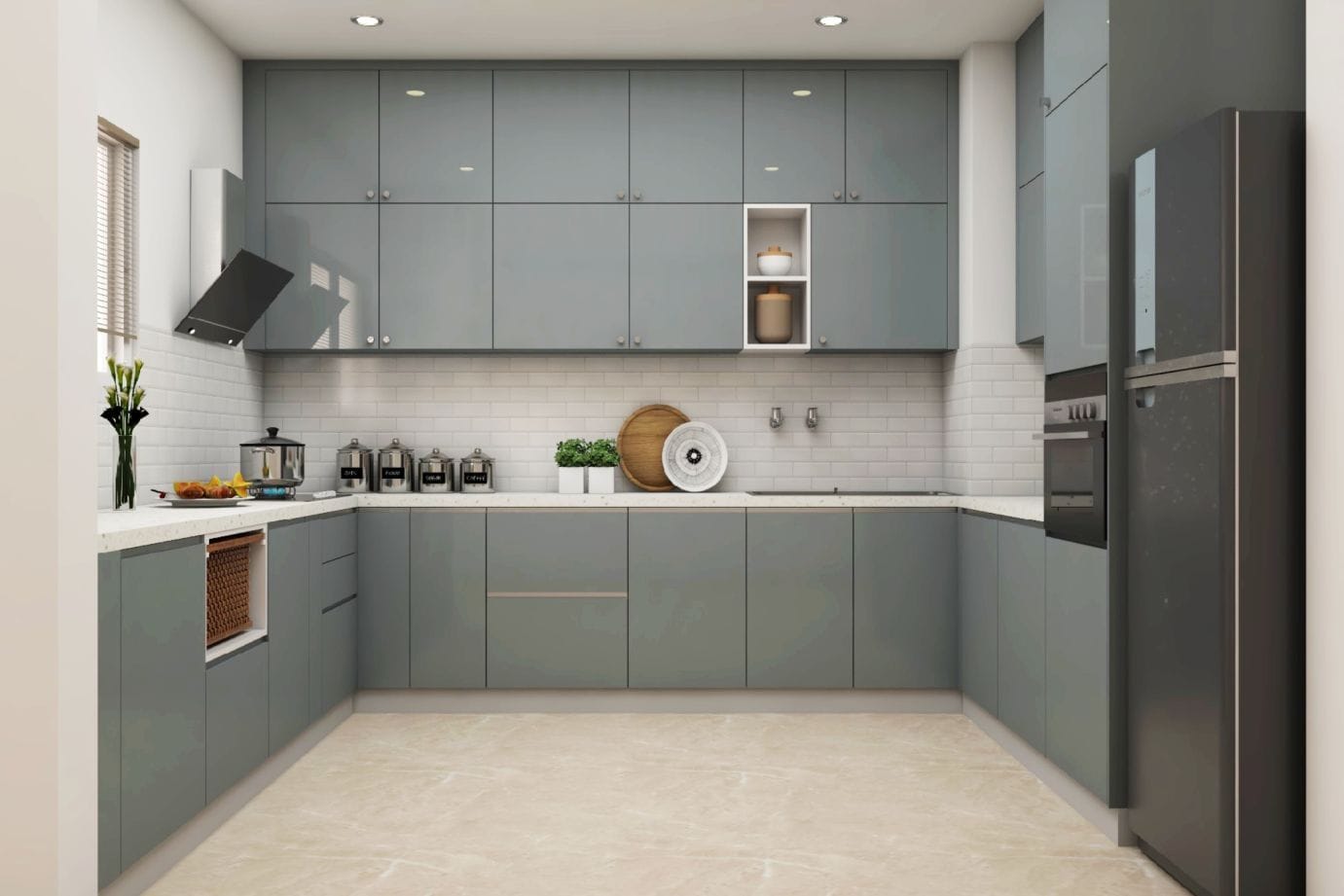 U Shape Kitchen Slide 2